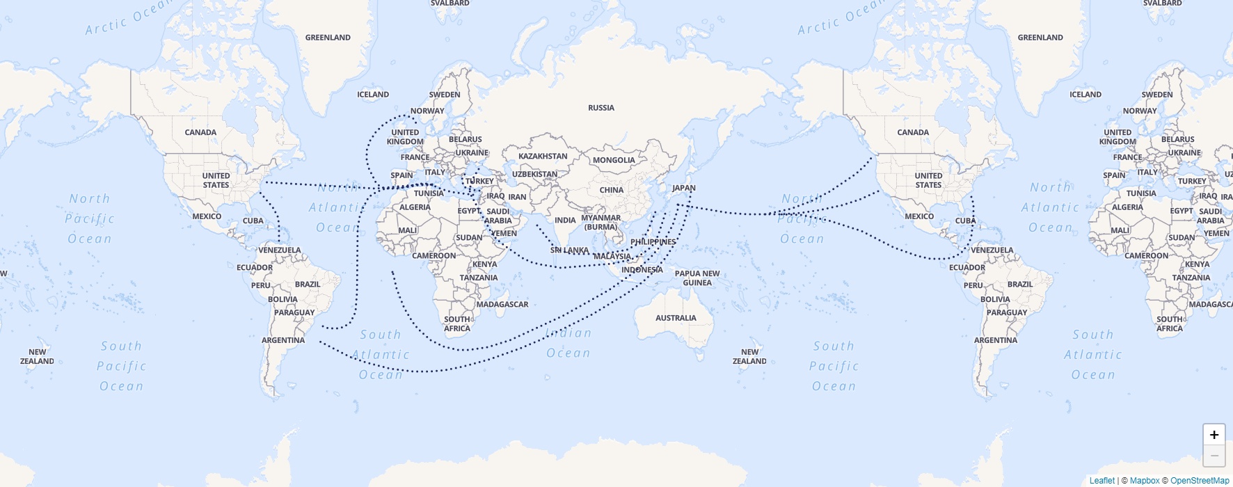 ZIM以星航运全球航线图